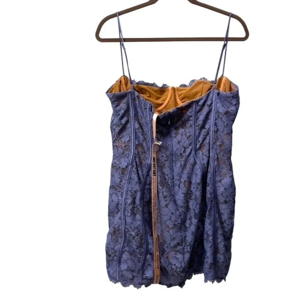 NWT House of CB Lala Lavender Lace Mini Dress Party Cocktail Large+ (XL) - Picture 3 of 16